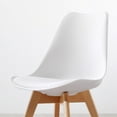 thumbnail image 1 of Silla auxiliar de mediados de siglo, 1 pieza Silla de concha moderna Silla de concha moderna Silla auxiliar de plástico impulsada por el rendimiento, 1 of 8