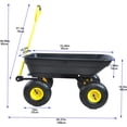 thumbnail image 2 of Garden cart Dump Truck with air Wheel for Gardens, Farms, etc (Black), 2 of 5