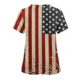 thumbnail image 4 of 4Th of July Scrub Tops,Cadancy Plus Size Summer Nurse Uniforms for Curvy Women 3Xl,Vacation Clothes Over 60 Blouses Casual,Red Stripe Shirt V Neck,Patriotic Memorial Day,De Mujer Para My Orders XL, 4 of 5
