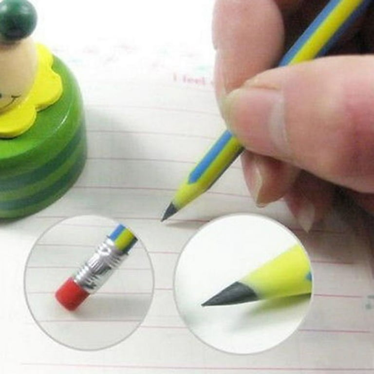Ruanlalo 5 Pcs Colorful Magic Bendy Flexible Soft Pencils Pen with Eraser  Kids Study Gift 