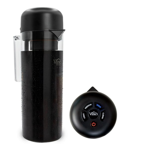 Cafetera eléctrica de preparación en frío VINCI Express 2 Cold Brew Pro 100: preparaciones rápidas, personalizables y bajas en ácido con tecnología patentada Circle Flow Controles digitales Función de