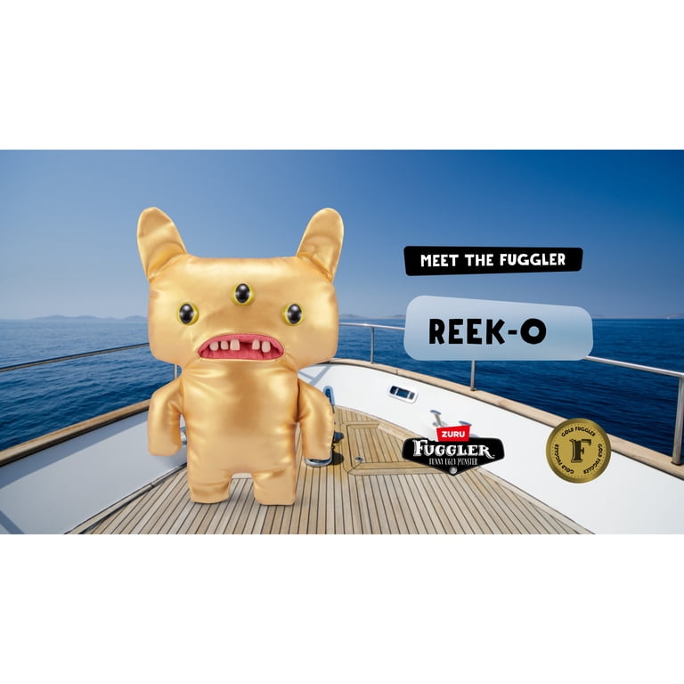 Fuggler, Plush Toy, 9 inch Reeko, Gold Fugglers with Teeth