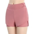thumbnail image 1 of Gibobby Pantalon cortos yoga mujer Pantalones cortos de entrenamiento para mujer, de doble capa, para correr, gimnasio, yoga, atléticos, informales, d(Rosa,XG), 1 of 2