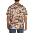thumbnail image 5 of Daiia Colorful Seashells Men's Linen Shirts Short Sleeve Casual Shirts Button Down Shirt for Men Beach Summer Wedding Shirt-Small, 5 of 7