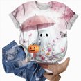 thumbnail image 6 of TOWED22 Halloween Costumes for Women Funny Pumpkin Printed Cute T Shirts Ghost Graphic Tops Fall Tee Fashion Gift(Pink,4XL), 6 of 6