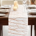 thumbnail image 3 of Table Runners 90 Inches Long Dress Scarves, Orange Branches Farmhouse Coffee/Dining/Kitchen Table Runner for Living Room, Modern Abstract Art Forest Silhouettes 13x90 Inch, 3 of 9