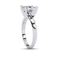 thumbnail image 2 of Solitaire Engagement Promise Rings for Women | 6.5MM Princess Cut 4-Prong Lab Created Moissanite Promise Rings for Her in 10K Solid White Gold, Ring Size 9.5, 2 of 5