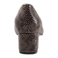 thumbnail image 2 of TROTTERS Womens Gray Snake Print Cushioned Kari Pointed Toe Block Heel Slip On Leather Dress Pumps Shoes 10 W, 2 of 4