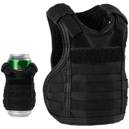 AIMTYD Mini Tactical Vest Bottle Beer Vest Molle with Adjustable Straps ...