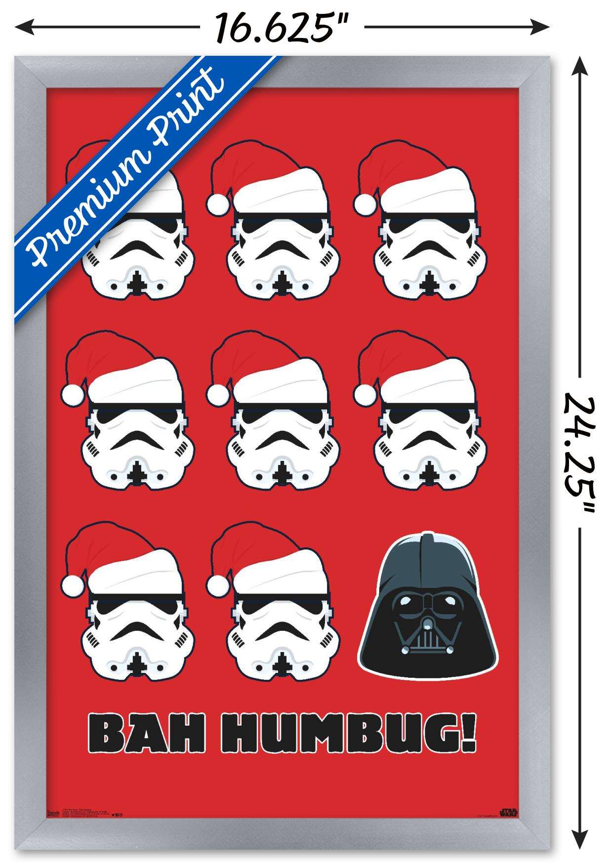 Star Wars: Saga - Bah Humbug Wall Poster, 14.725" x 22.375", Framed