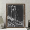thumbnail image 2 of Suspension Bridge Blueprint I - Barnwood Framed - 18 x 24 - Walnut, 2 of 4