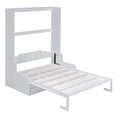 thumbnail image 6 of Euroco Wood Queen Size Murphy Bed with Cushion, Wall Bed with Sofa, White, 6 of 12
