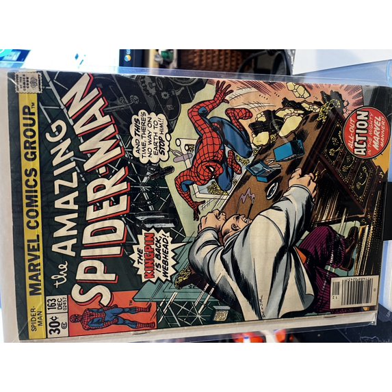 THE AMAZING SPIDER-MAN #163 Marvel Comics 1976 KINGPIN app