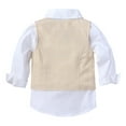 thumbnail image 4 of CHICTRY Baby Toddlers Gentleman Suit Infant Boys Birthday Party Outfit Long Sleeve Shirt + Vest + Pants Set, 4 of 7