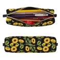 thumbnail image 2 of Balery Bees and Sunflowers Estuche de Lápices de Cuero Impreso, Estuche para Suministros de Arte, Estuche de Lápices con Cremallera, Estuche de Almacenamiento de Papelería, 2 of 7