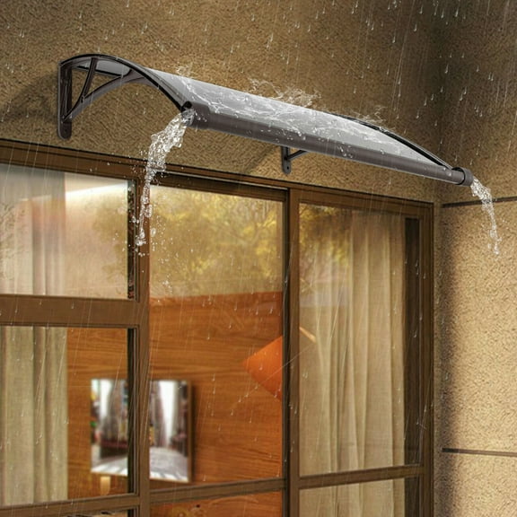 Front Doors/Windows Overhang Awning for Sun Shutter, Patio Awning Canopy Window Door Awning Canopy, 40.15*30.31*9.25in