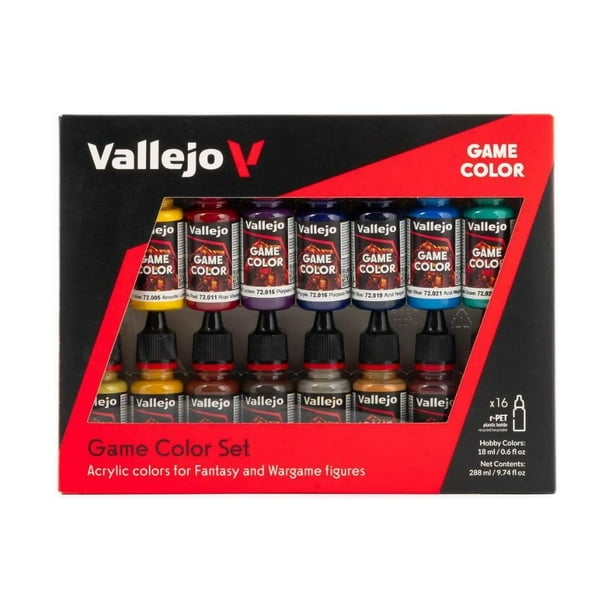 Set avanzado de 16 x 18 ml de Paint Vallejo Game Color