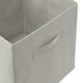 thumbnail image 3 of Juego de 6 cubos de tela Casafield, gris claro - Cestas plegables de 33 cm para estantes y organizadores de cubículos, 3 of 7