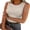 Beige, variant on Womens Tank Tops High Neck Sleeveless Ribbed Racerback Top Slim Fit Basic Summer Shirt M Size