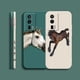thumbnail image 5 of Case For Redmi K60E K50 K40S K40 K30 K20 10C 9 8A 8 10 Pro 4G 5G Colour Simple Liquid silicone Case Galloping Horses, 5 of 5