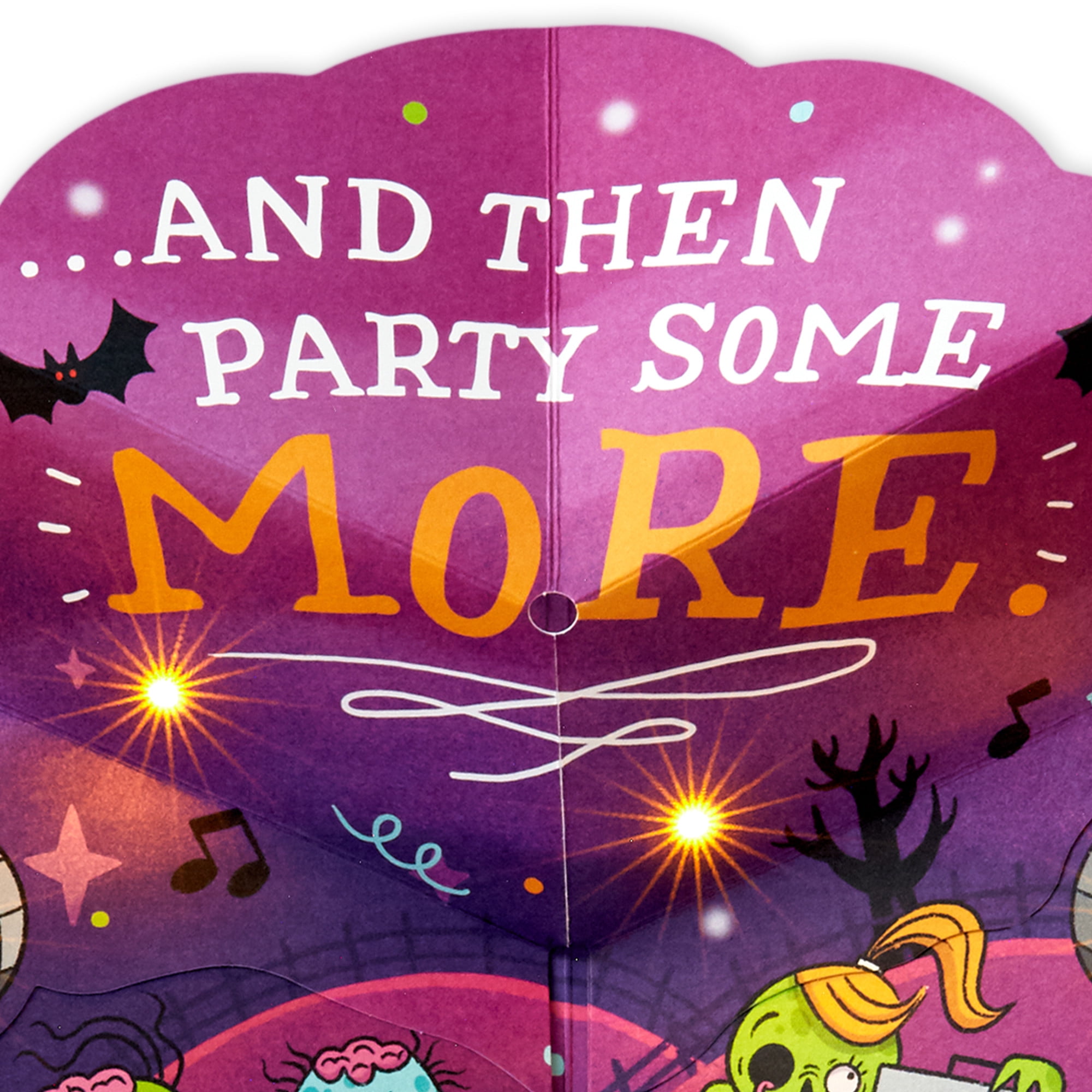 Hallmark Funny Musical Pop-Up Halloween Card With Light (Zombie Dance Party)