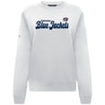 thumbnail image 2 of Women's Levelwear White Columbus Blue Jackets Yvette Big Script Tri-Blend Sweatshirt, 2 of 3