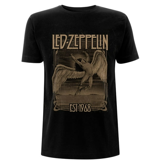 Promuco Percussion Led Zeppelin T-Shirt – Faded Falling Black T, Medium