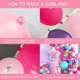 thumbnail image 3 of Kit de arco de globos divertido, rosa intenso, morado y azul para fiesta de niñas, 3 of 7