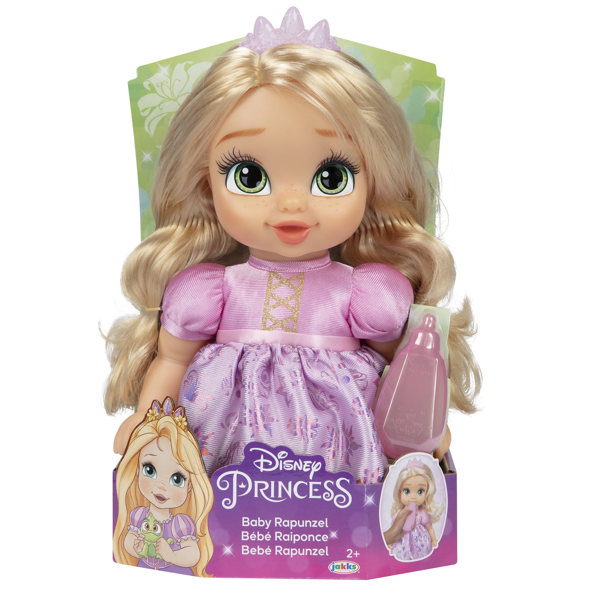 Disney Princess Deluxe Rapunzel Baby Doll Includes Tiara and Bottle for Children Ages 2+