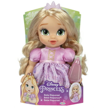 Disney Princess Deluxe Rapunzel Baby Doll Includes Tiara and Bottle for Children Ages 2+