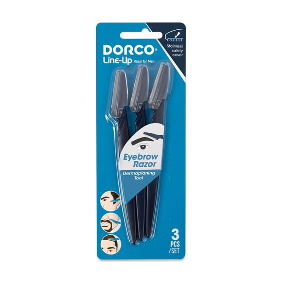 Rastrillo DORCO Line-Up, paquete de 3, herramienta para dermaplaning