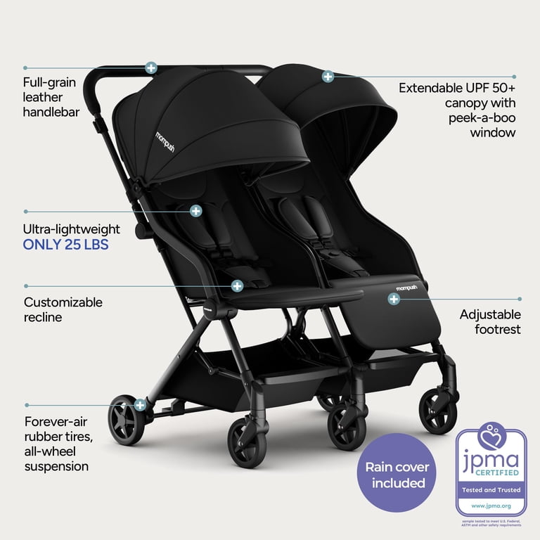 Double Stroller Black Leather Baby Stroller Cruzer Double Stroller Delta  Children