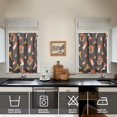 thumbnail image 2 of Mushroom (54) Kitchen Curtains - Vintage Tier Curtains for Bathroom Living RV Rod Pocket Window Drapes 36 Inch 2 Panels Set 28"x36" Window Treatment Tiers, 2 of 4