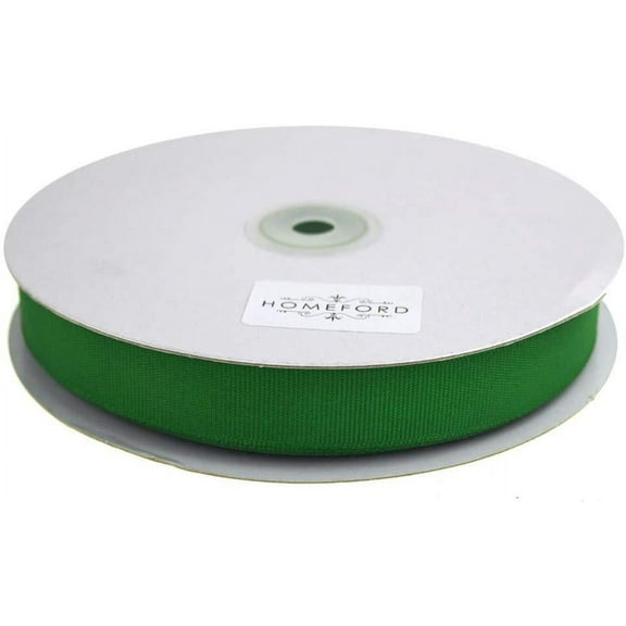 Solid Grosgrain Ribbon, 5/8-Inch, 50 Yards, Emerald Green