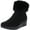 Black, variant on DKNY Womens White Clear Wedge Inset Cushioned Abri Almond Toe Wedge Zip-Up Booties 9.5 M