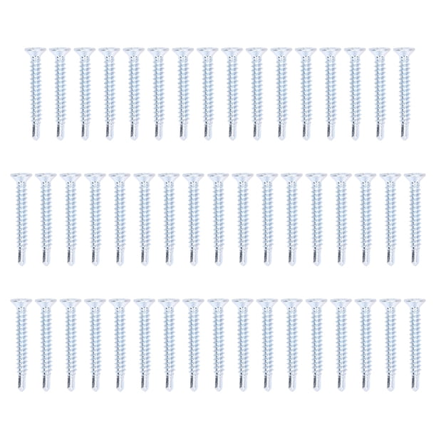 Tornillos autoperforantes, 50PCS Taladro de cabeza cruzada Tornillo de acero al carbono Tornillos cruzados Innovación moderna Jadeshay A