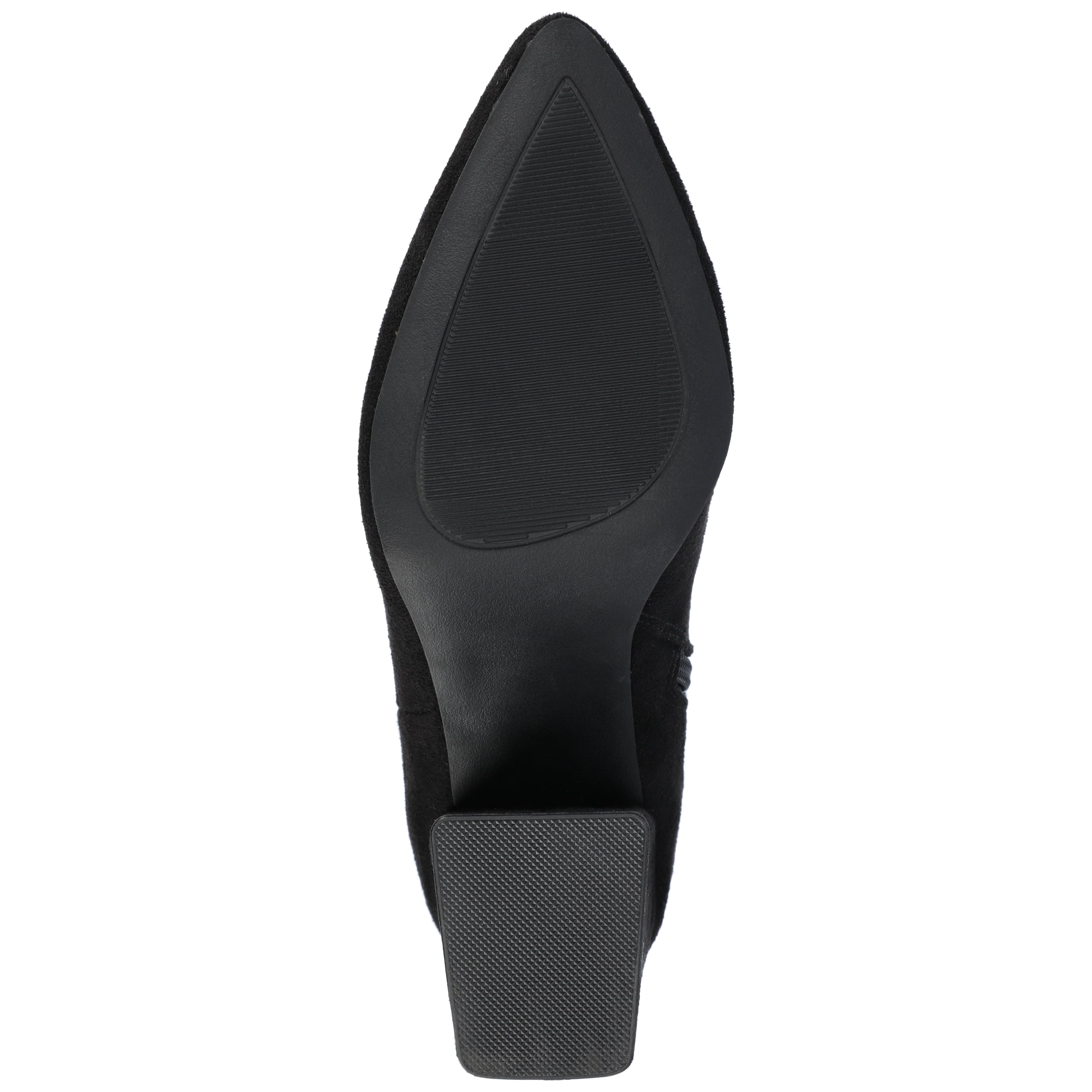 Journee Womens Sorren Covered Block Heel Pointed Toe Booties