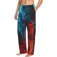 thumbnail image 6 of Naloa Red And Blue Fire Pajama Pants Men, PJ Bottoms, Sleep & Lounge Pants-Large, 6 of 6