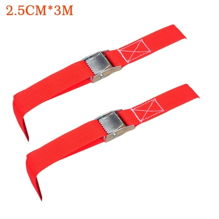 

2PCS Car Cargo Multifunctional With Buckle Tie Down Strap Fastener Ratchet Belt
