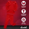thumbnail image 5 of Elowel Pajama Set for Women and Men 2 Pack 100% Cotton Adult PJs Red Size XS, 5 of 7