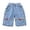 X4 Light Blue, variant on Ticikt Boys' Cotton Denim Cargo Capri Shorts, Elastic Waist Multi-Pocket Summer Pants,Dark Blue,7-8 Years