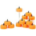 thumbnail image 2 of Velas de té de calabaza parpadeantes Paquete de 12 luces LED de calabaza parpadeantes para fiestas de Halloween, 2 of 5