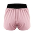 thumbnail image 5 of WTXUE Shorts for Women, Women's Sports Fitness Shorts Elastic Waist Running Anti Slip Loose Two Pants Straight-Leg Baggy Fit Activewear Short, Pink, 5 of 6