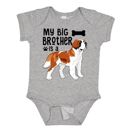 

Inktastic My Big Brother is a Saint Bernard Gift Baby Boy or Baby Girl Bodysuit