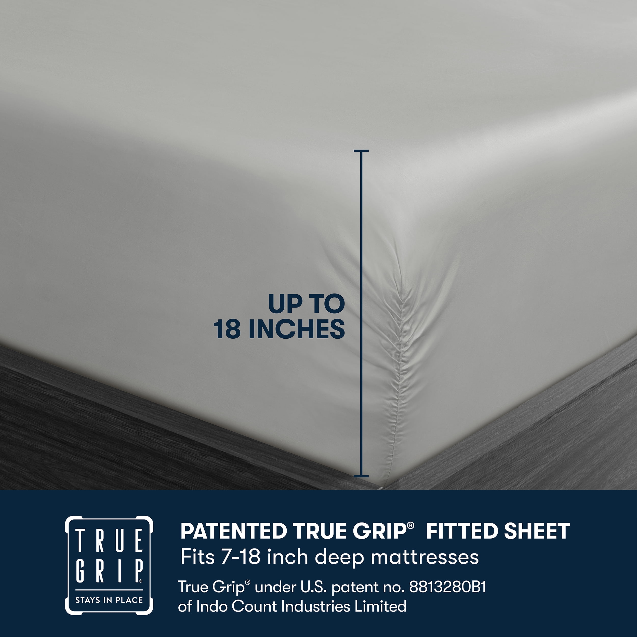 Serta 6-Piece 800 Thread Count Gray Cotton Rich Adult Bed Sheet Set, Queen - Deep Pocket