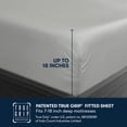 thumbnail image 4 of Serta 6-Piece 800 Thread Count Gray Cotton Rich Adult Bed Sheet Set, Queen - Deep Pocket, 4 of 9