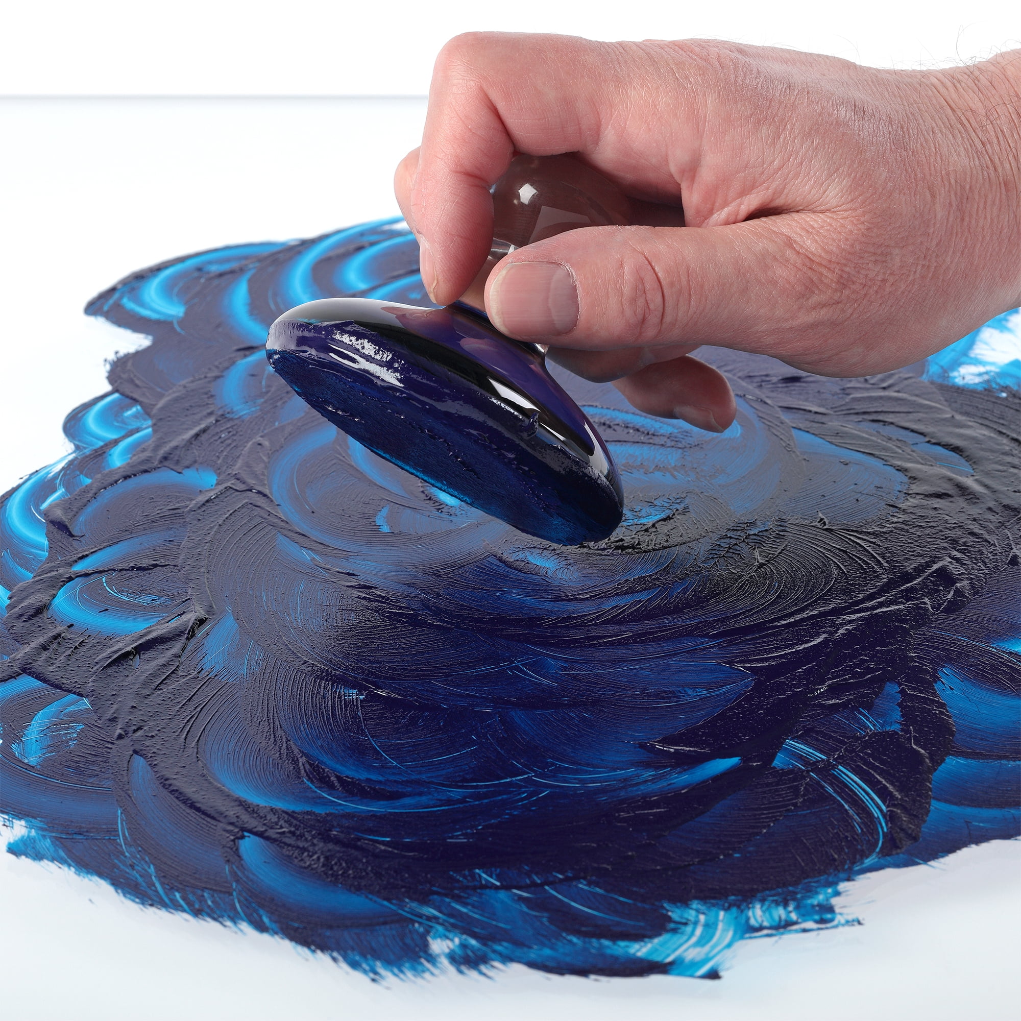 New York Central Glass Mullers - Professional Quality Glass Mullers and Grinding Plates for Artists, Paint Mixing, Crafts, & More! - [Medium - 3.2" Diameter]