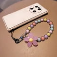 thumbnail image 4 of Hyasfey Women Phone Wrist Lanyard Candy Color Flower Beads Phone Wrist Rope Anti-lost Cell Phone Case Hand-held Strap, 4 of 8