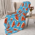thumbnail image 3 of Sikiie Cartoon Watermelon Cozy Flannel Fleece Throw Blanket: Lightweight & Thick for All Seasons - Perfect for Women, Men, & Kids"40"x30", 3 of 6
