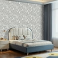 thumbnail image 2 of Peel and Stick Wallpaper Canvas Contact Paper Floral Tropical Modern Cream Flowers Leaves Botanical Organic Shapes Self Adhesive and Removable 17.7in x 118in, 2 of 7